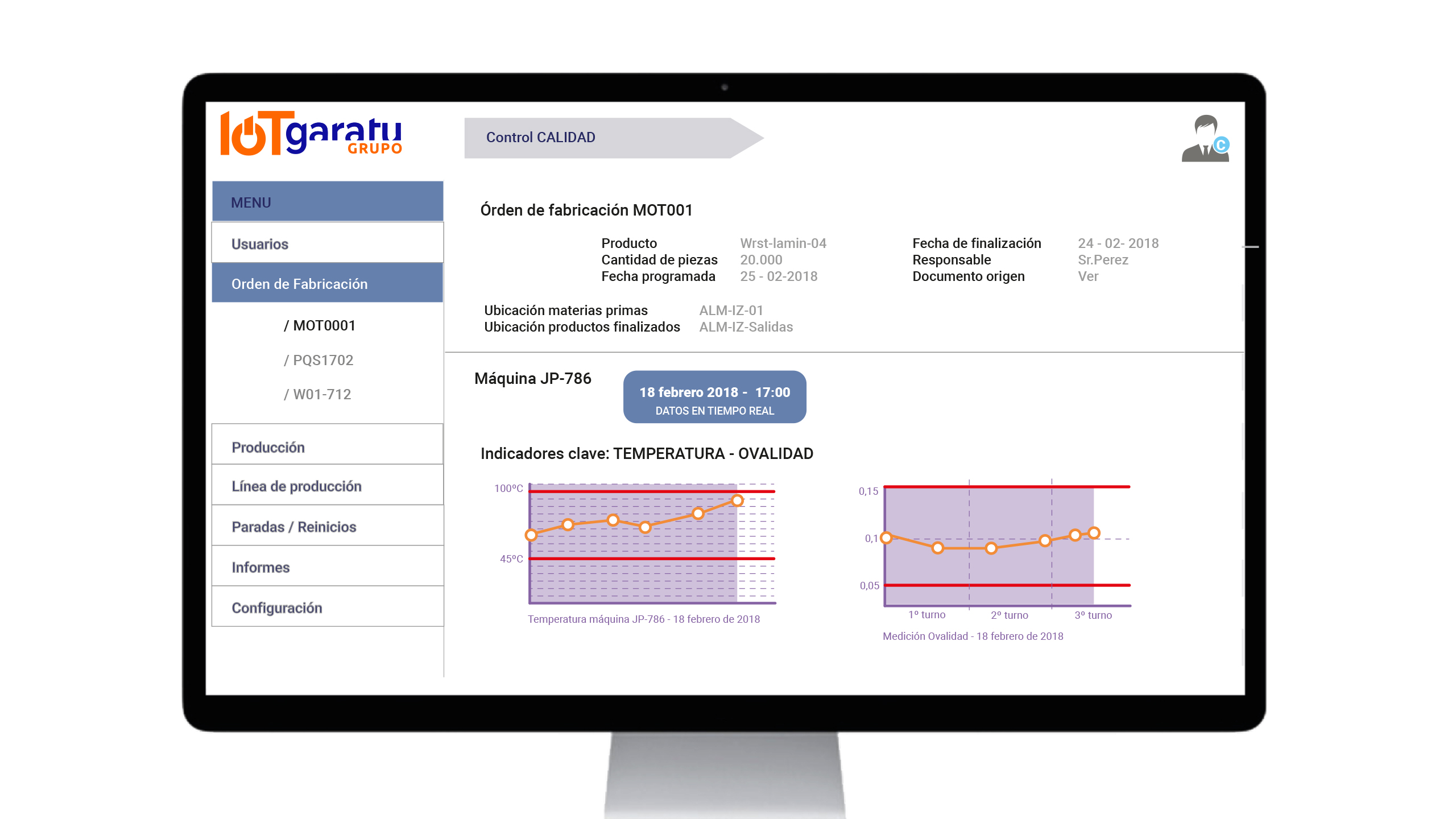 pantalla calidad solucion smartfactory Grupo Garatu